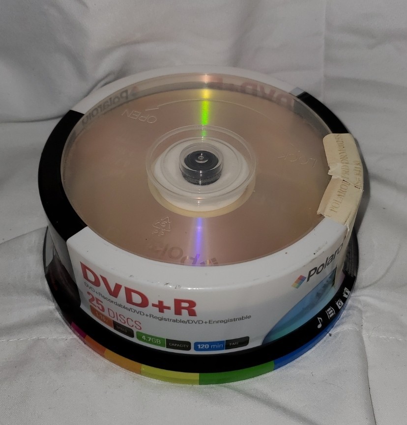 Polaroid DVD+R 25 Discs 1-16x 4.7GB 120min New