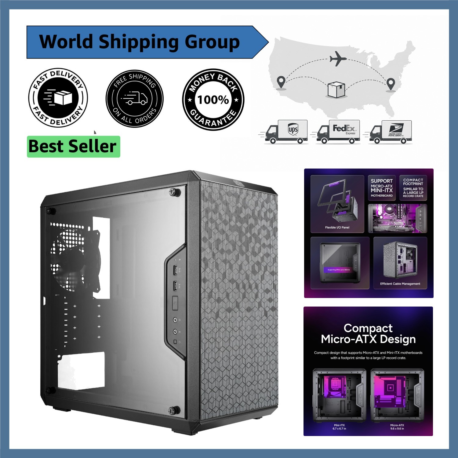 Master Box Q300L Micro-ATX PC Case: High Airflow & Stunning Transparent Design