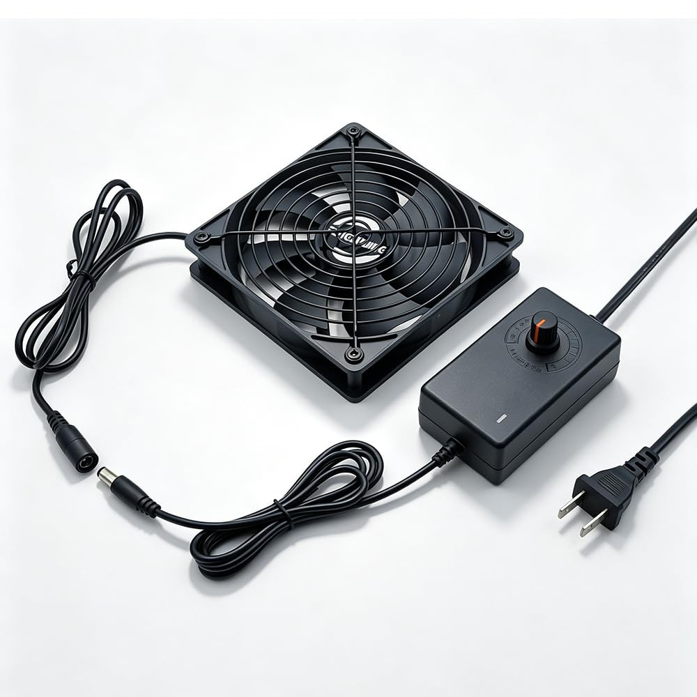 120Mm AC Computer Cooling Fan, 110V-240V Speed Controller, for PC, Router