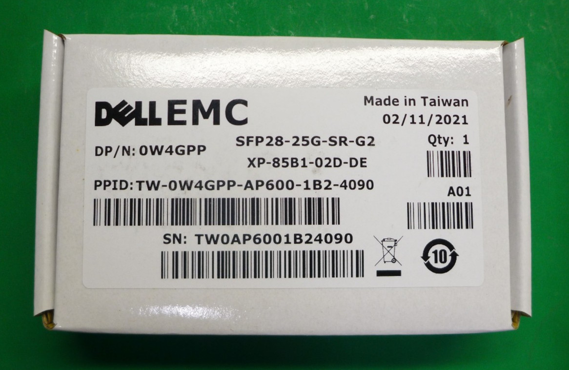 NEW Dell EMC SFP28-25G-SR-G2 Transciever XP-85B1-02D-DE W4GPP