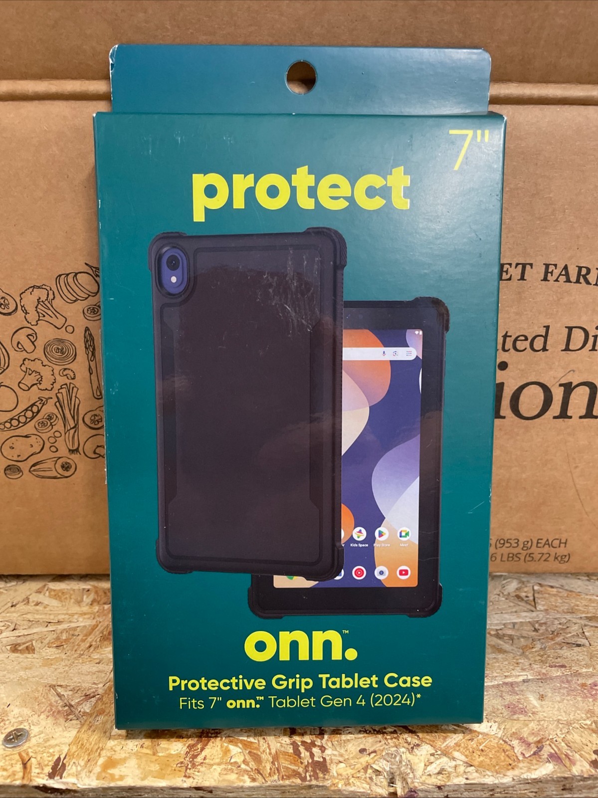 Tablet Cases, ONN Protective Grip  for 7" Tablet Gen 4 (2024), Black. BRAND NEW