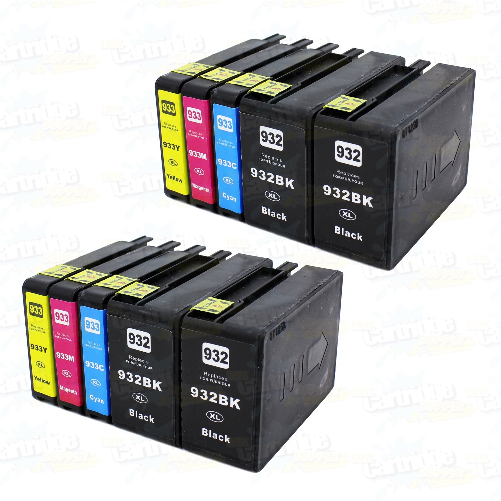 10PK HP 932XL 933XL Ink For HP Officejet 6100 6600 6700 7110 7510 7512 7610 7620