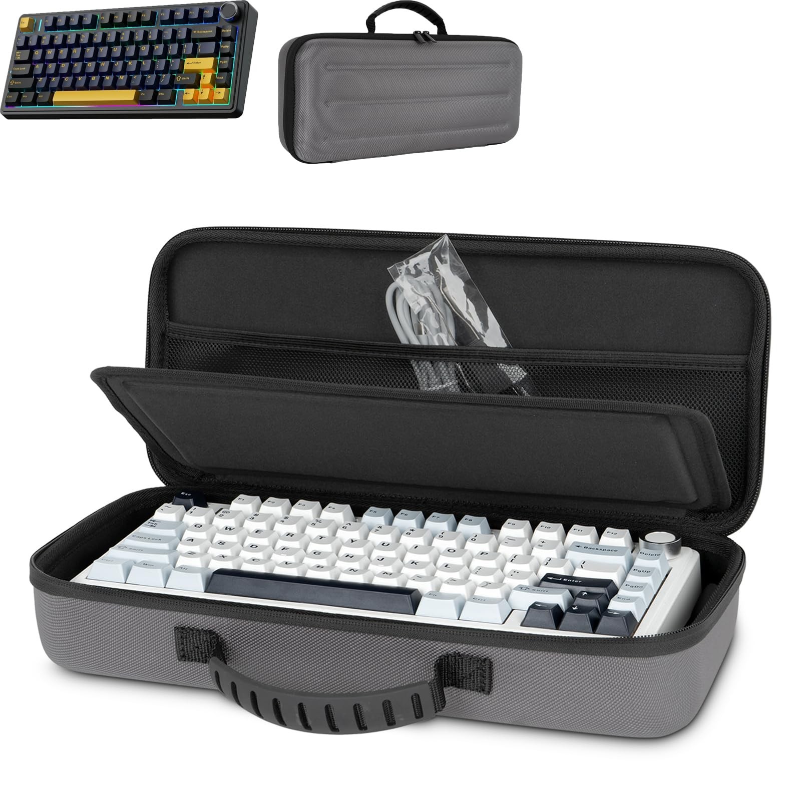 75% Keyboard Case Hard Shell Travel Carrying Bag For Aula F75 Storage Pouch