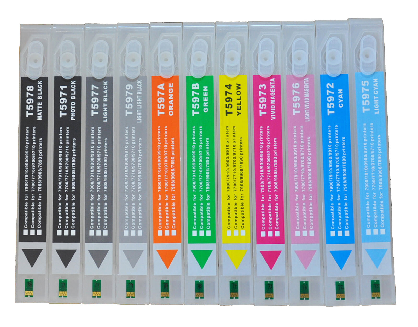 Refillable Cartridge 11pc Compatible for Epson Stylus Pro 7900/9900 HDR Resetter