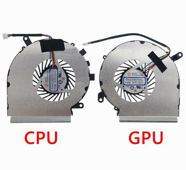 CPU GPU Cooling Fan For MSI GE62VR GL62VR GP62VR GL62M GV62 GP62MVR 4 Pin L+R