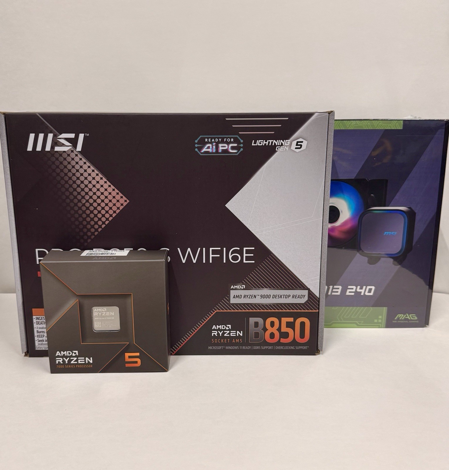 RYZEN 5 7500X3D Combo - MSI PRO B850-S + MSI MAG Coreliquid A13 240