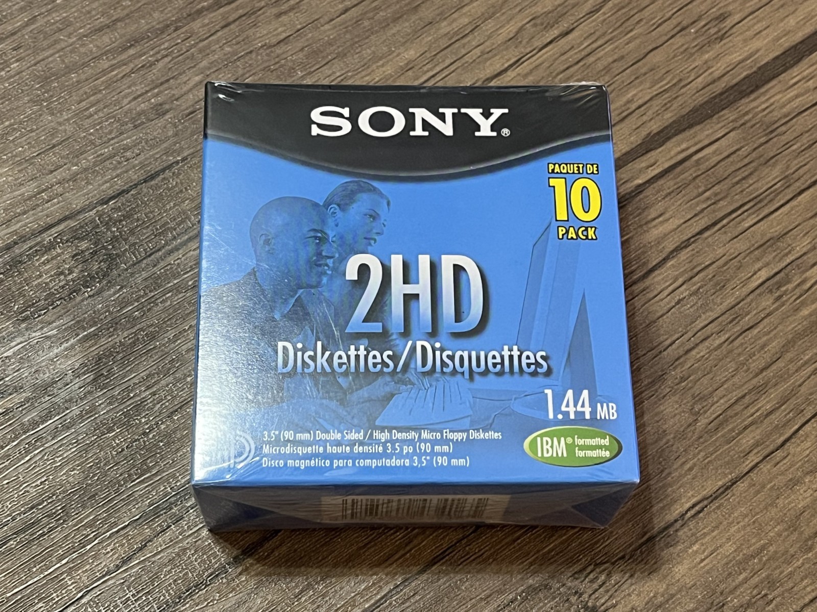 Sony 2HD 3.5in Floppy Disks 1.44MB 10 Pack IBM Formatted New Sealed Diskettes