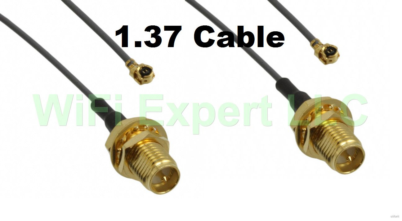 2X 1.37 U.FL Mini PCI to RP-SMA Pigtail Antenna WiFi Cable 4 Inches (10cm) USA