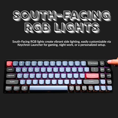 BLACK/GRAY/RED - KEYCHRON K14 PRO WIRELESS CUSTOM MECHANICAL KEYBOARD,70%