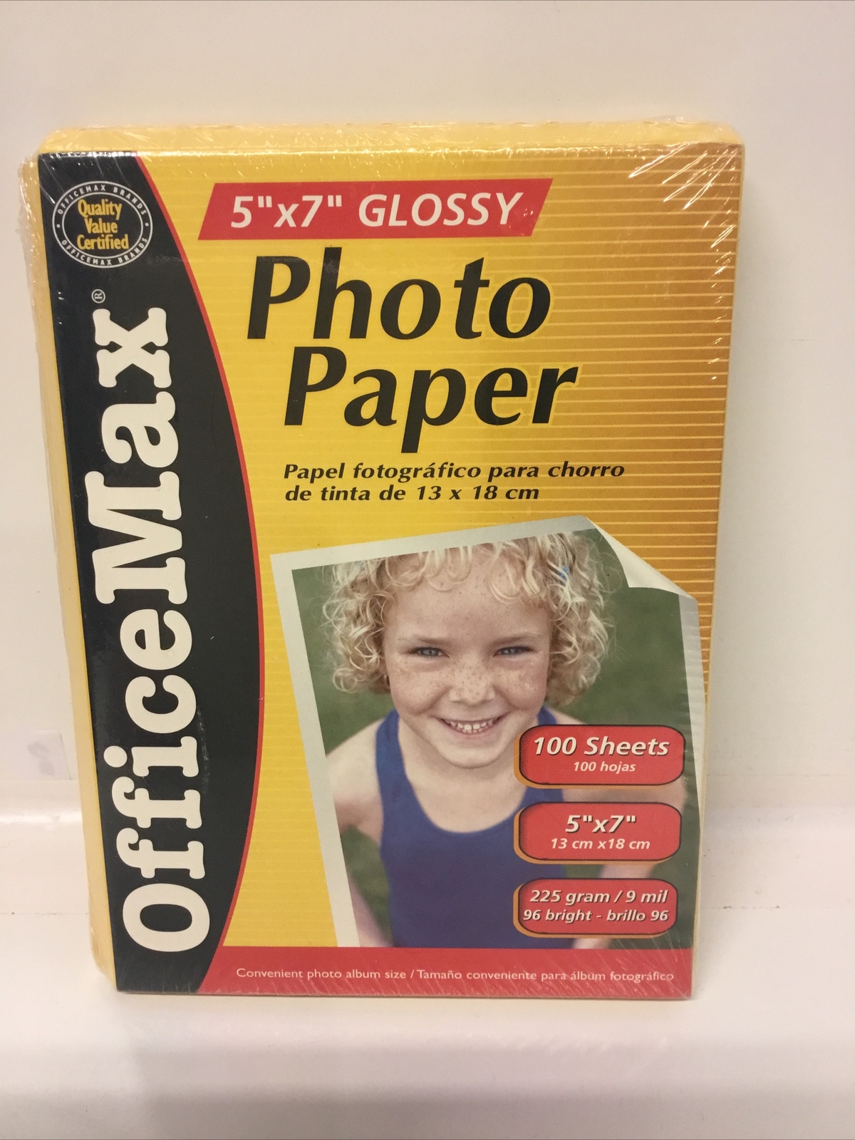 Office Max Photo Paper 5x7 Glossy 100 Sheets, Heavyweight 225g; for Inkjet