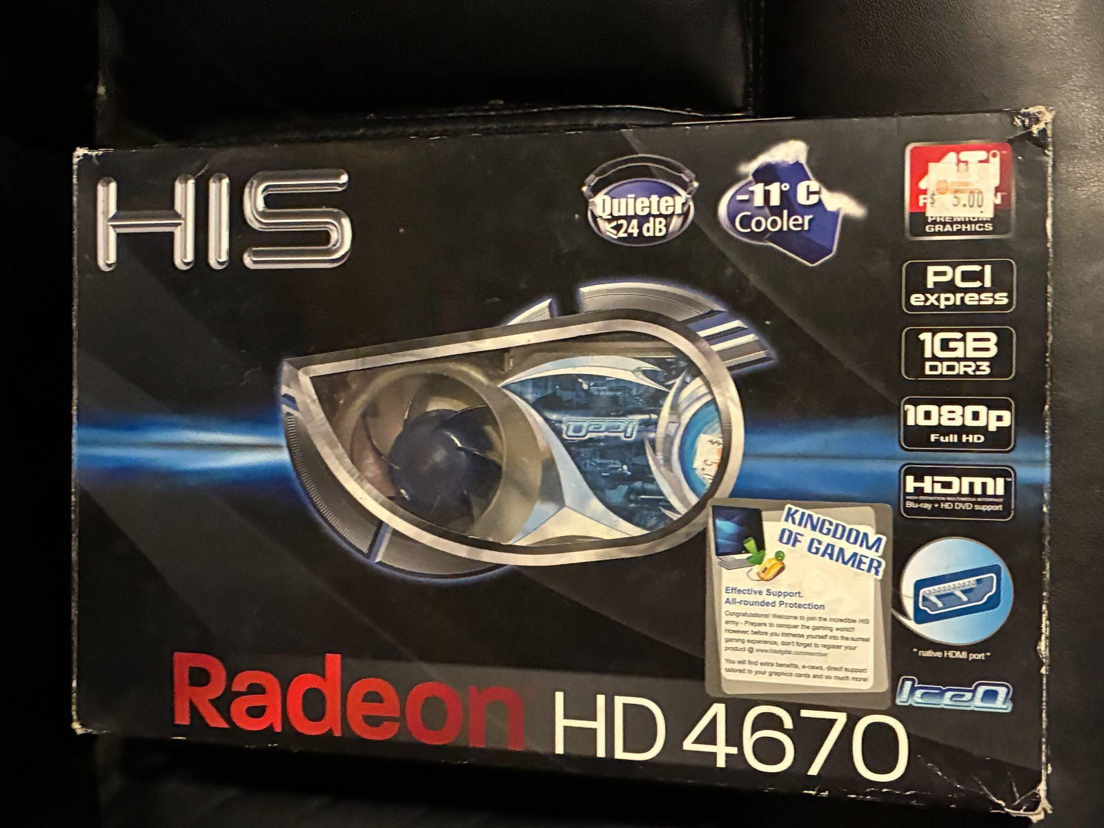 HIS IceQ ATI Radeon HD 4670 1GB DDR3  PCIe x16 Graphics Card With  Original Box