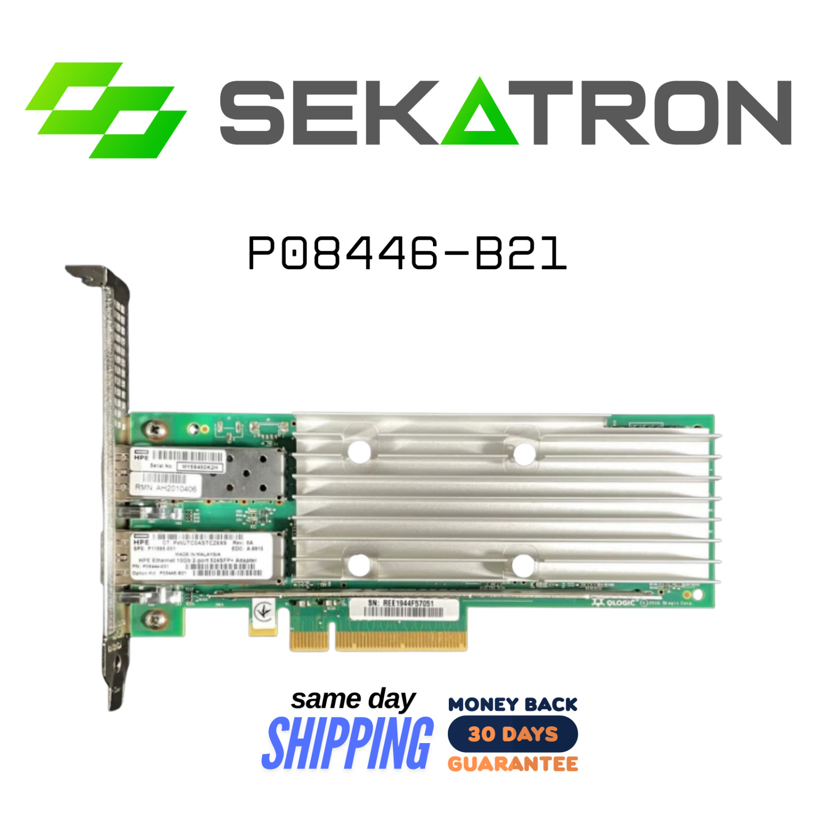 🔀 HPE P08446-B21 Server Network Adapter • Ethernet 10 Gb 2-Port 524SFP+ ⚡
