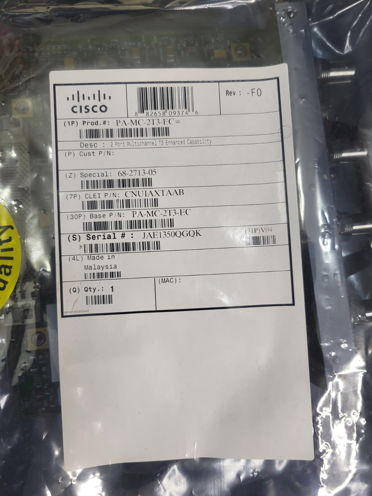 NEW GENUINE CISCO PA-MC-2T3-EC 7200 Multichannel 2T3+ Module