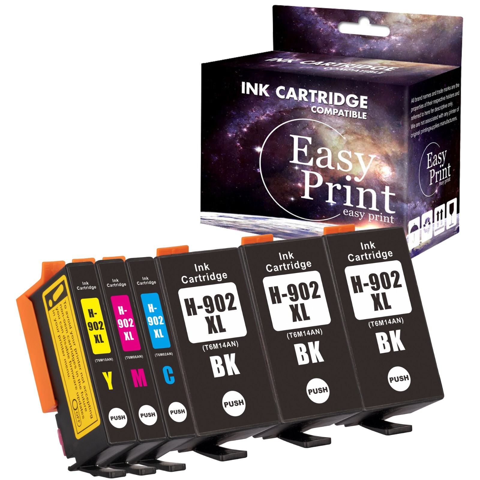 6PK HP 902XL Ink Cartridge Office Jet Pro 6960 Pro 6962 Pro 6978 Printer