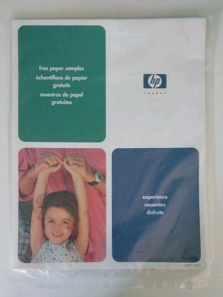 Vintage HP Invent Free Paper Samples Pack Sealed Brochure  Photo  Art  Marketing