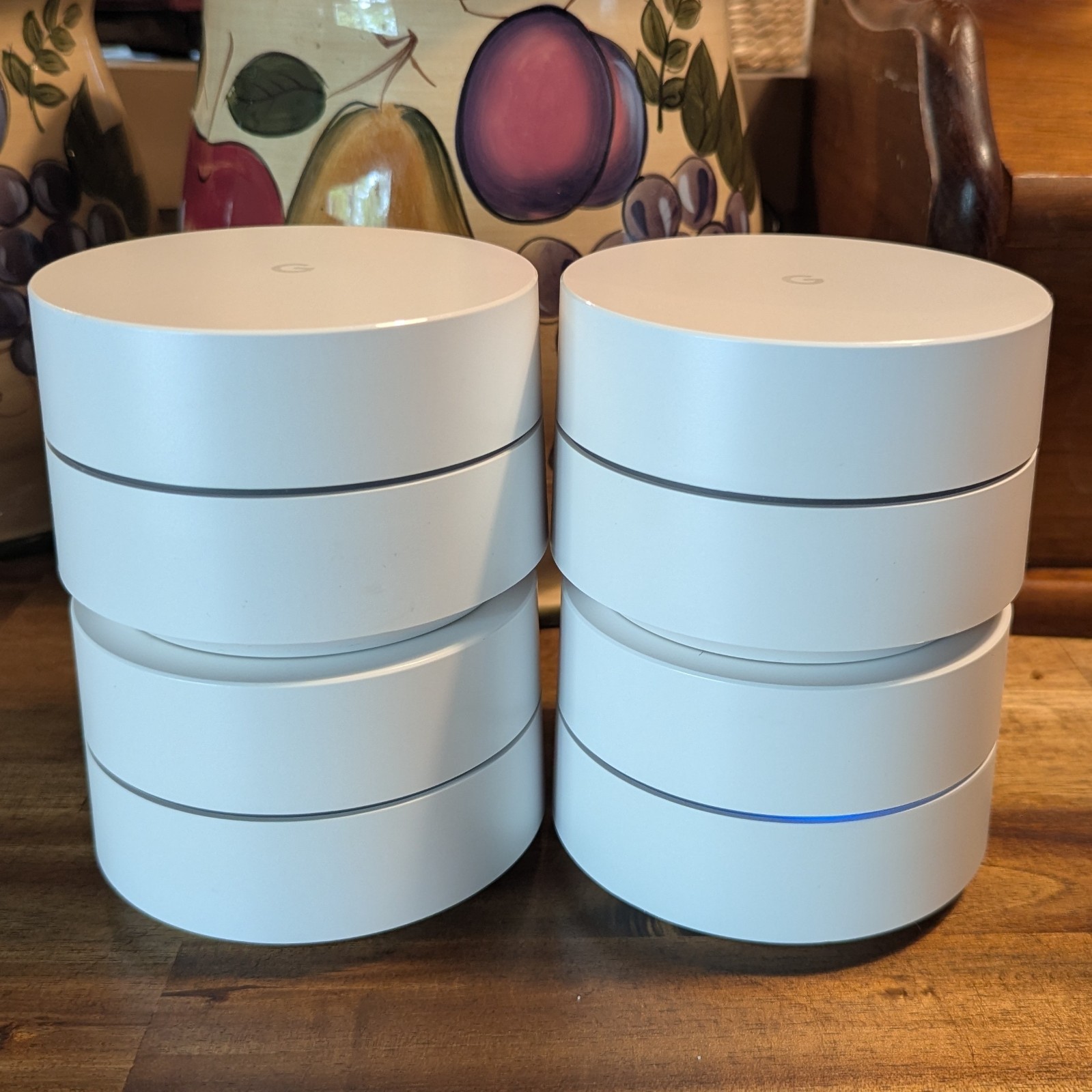 Google Wi-Fi System NLS-1304-25 AC1200 Dual-Band Mesh | 4 Pack | Type-C No Cords