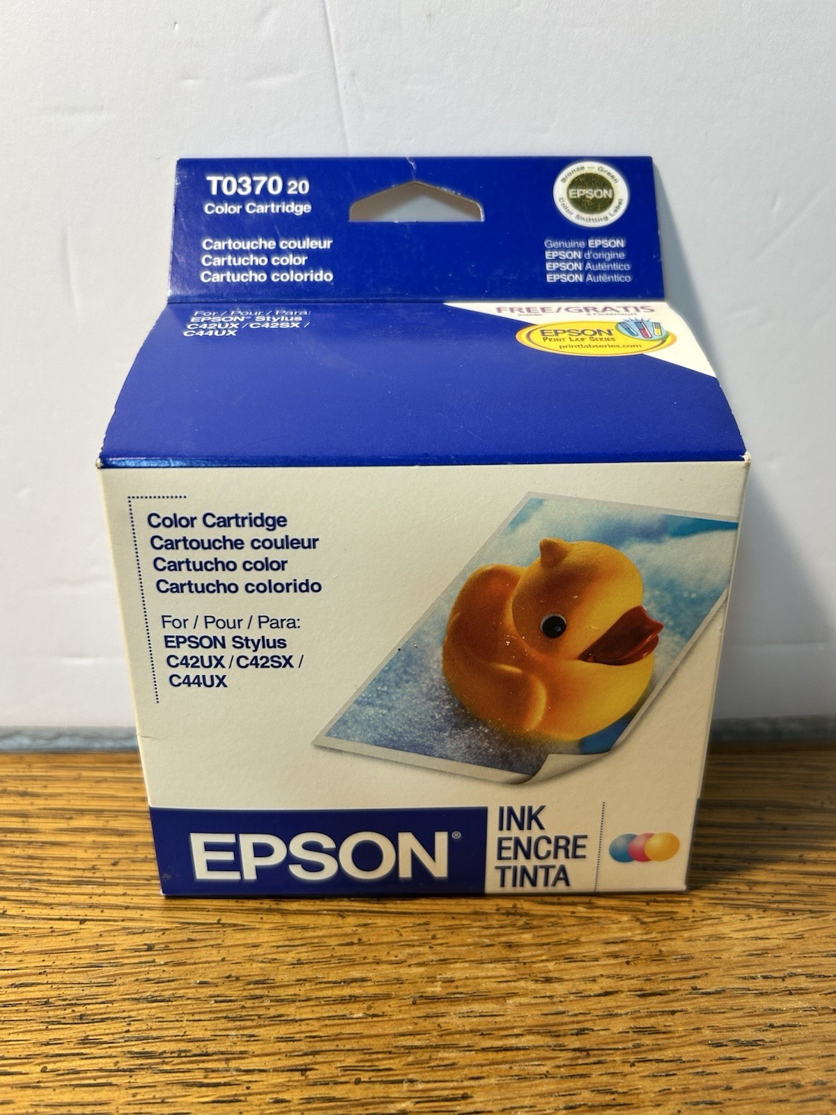 Genuine Epson T037020 Color Ink Cartridge Stylus C42 C44 Sealed New Exp 08/2006