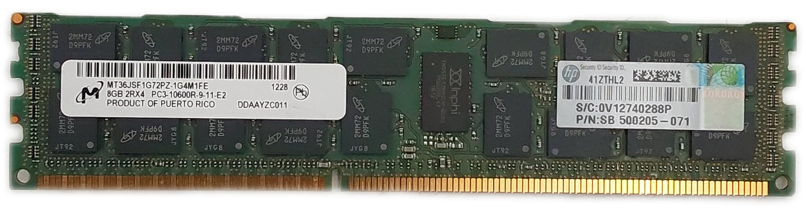 Micron 80GB PC3L-10600R (10x8GB) DDR3 Server RAM