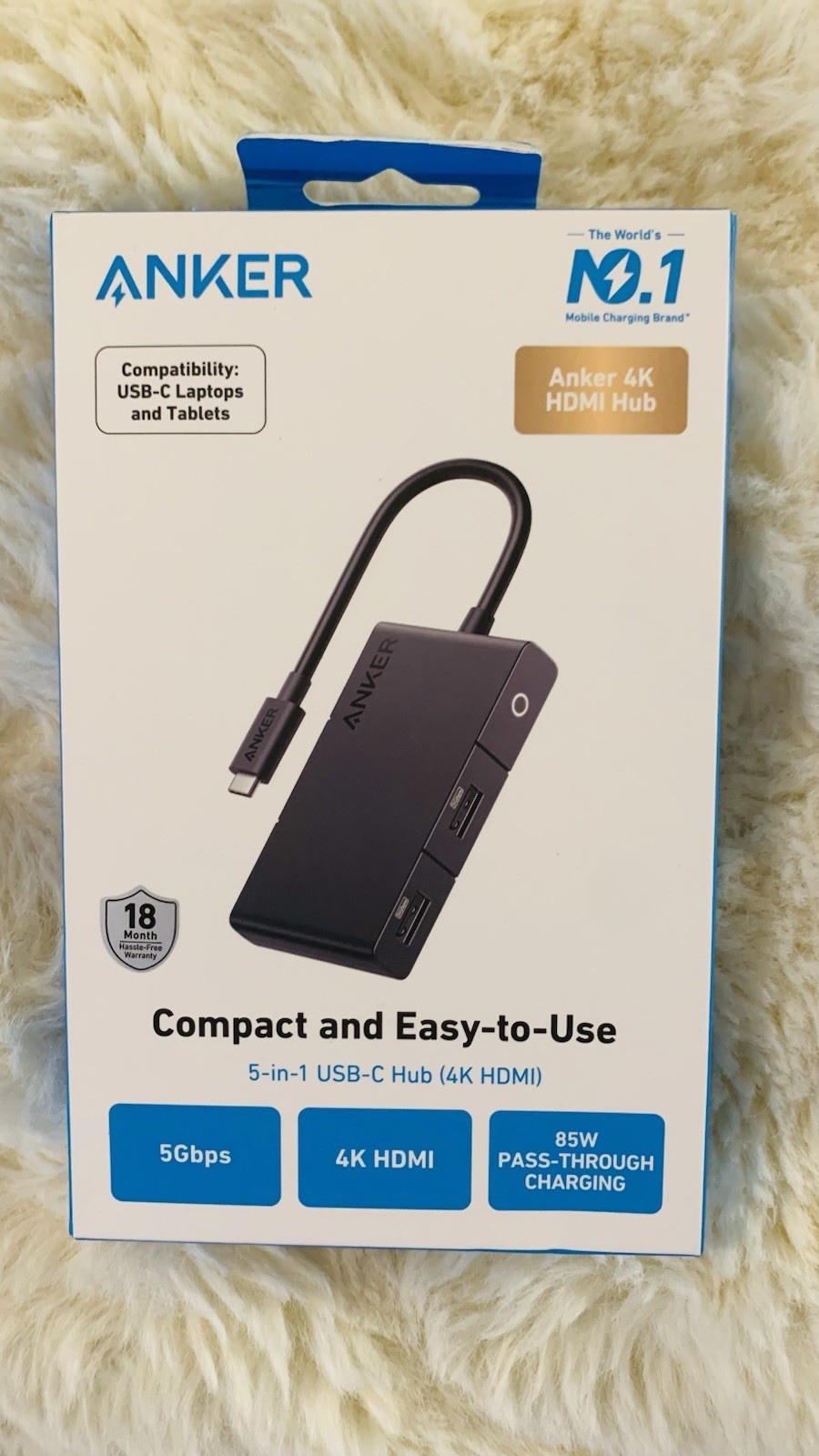 New Anker Compact and Easy-to-Use 5-in-1 USB-C Hub (4K HDMI)