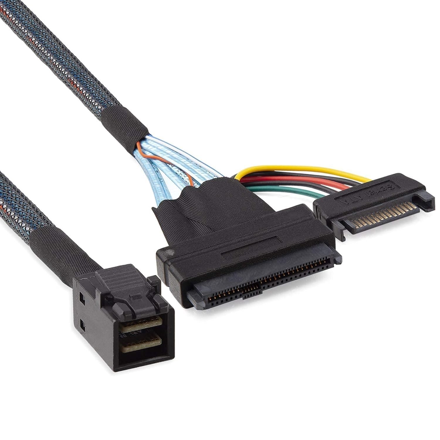 10Gtek Mini SAS SFF-8643 to U.2 SFF-8639 Cable, PCIe 4.0 X4 8643 U.2, 1PC 