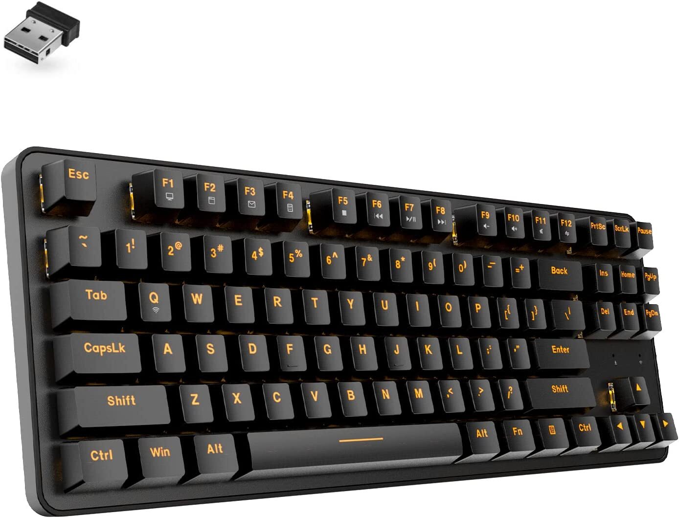 Wireless Working Keyboard, DAREU TKL Ergonomic Mechanical Wireless Keyboard