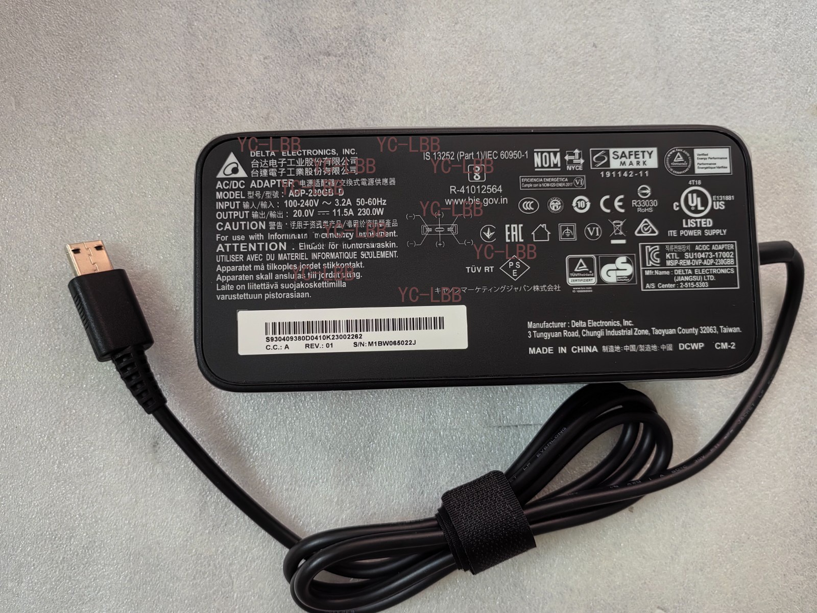 New Original MSI GE66 Raider 10UG 230W OEM Delta 20V 11.5A ADP-230GB D Charger