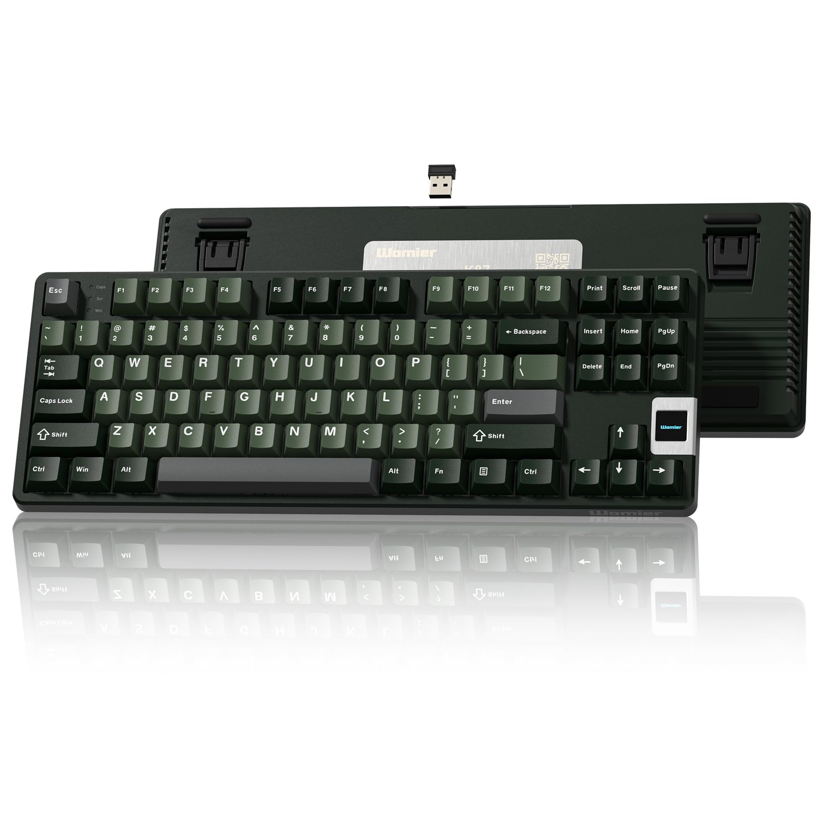 Rainy75 Wireless Gaming Keyboard Gray Green