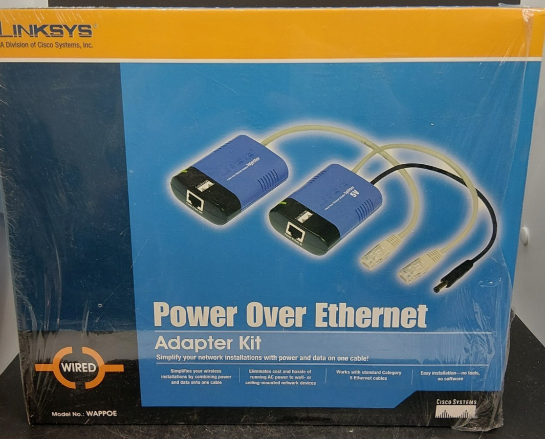 Linksys WAPPOE Power Over Ethernet Adapter Kit Open-box