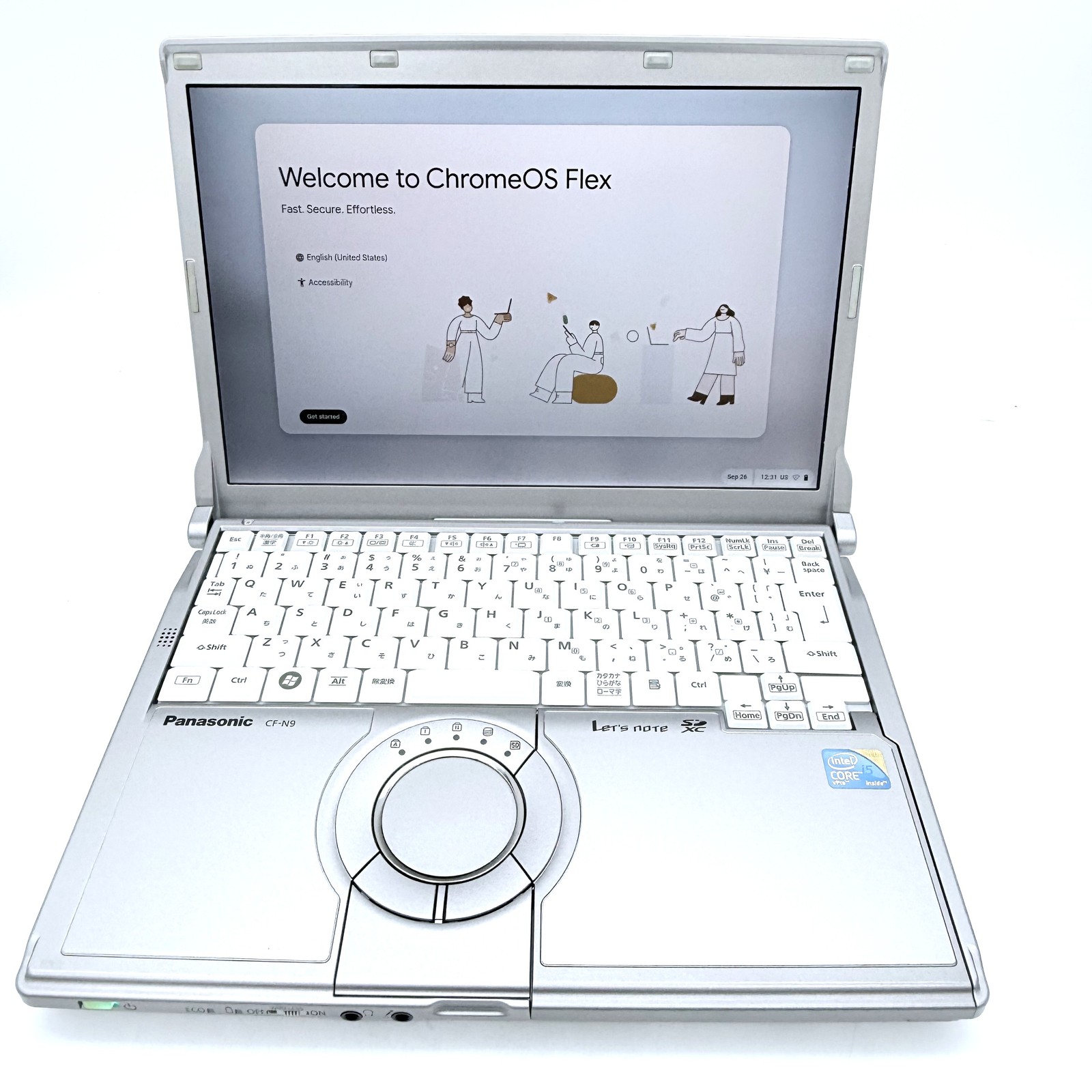 Panasonic Let's Note CF-N9 Core i5 2th 4GB HDD 60GB 12.1 ChromeOS Flex Laptop PC