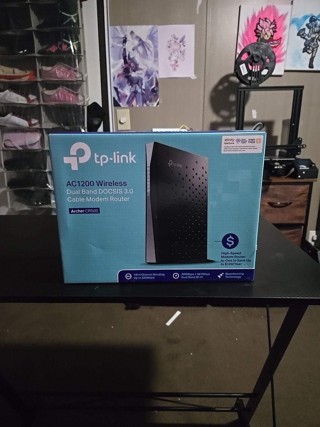 TP-LINK ARCHER CR500 Dual Band Modem Router - Black (0845973096694)