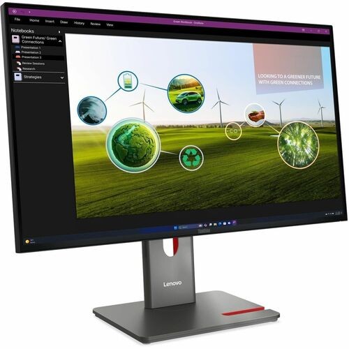 Lenovo ThinkVision P27Q-40 27  Class WQHD LED Monitor - 16:9 - Eclipse Black