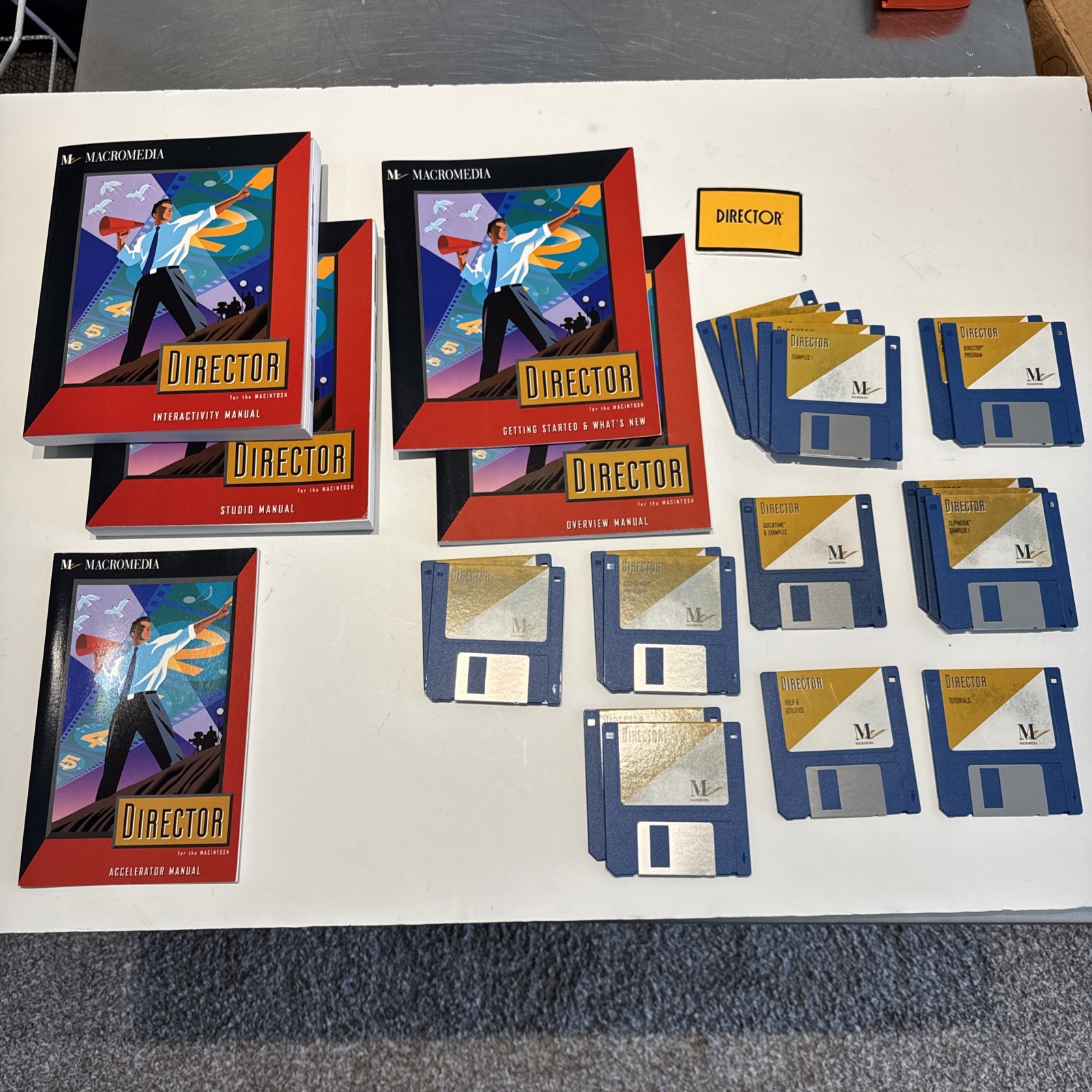 Vintage Macromedia Director for Macintosh Software 3.5" Disks Manuals Mac