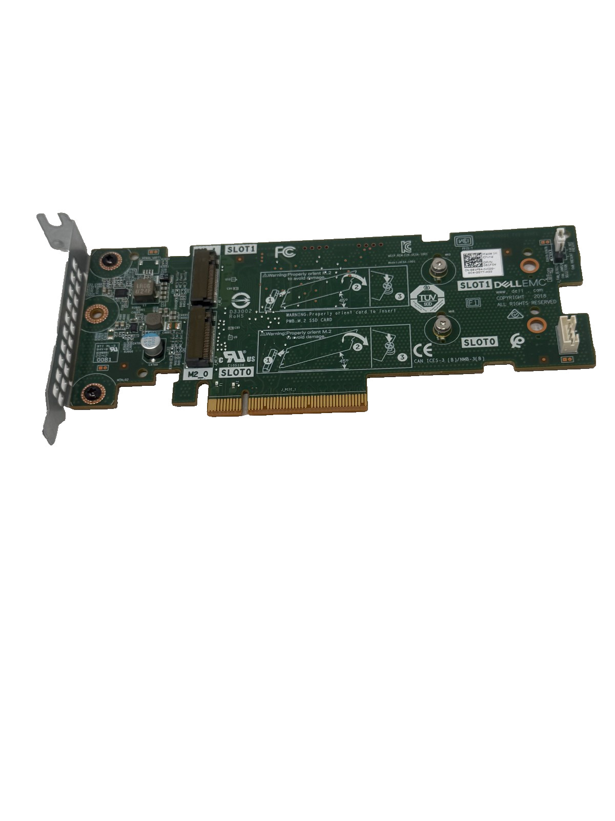 DELL BOSS-S1 2x M.2 SSD PCIe Storage Adapter Card 61F54 7HYY4 LP
