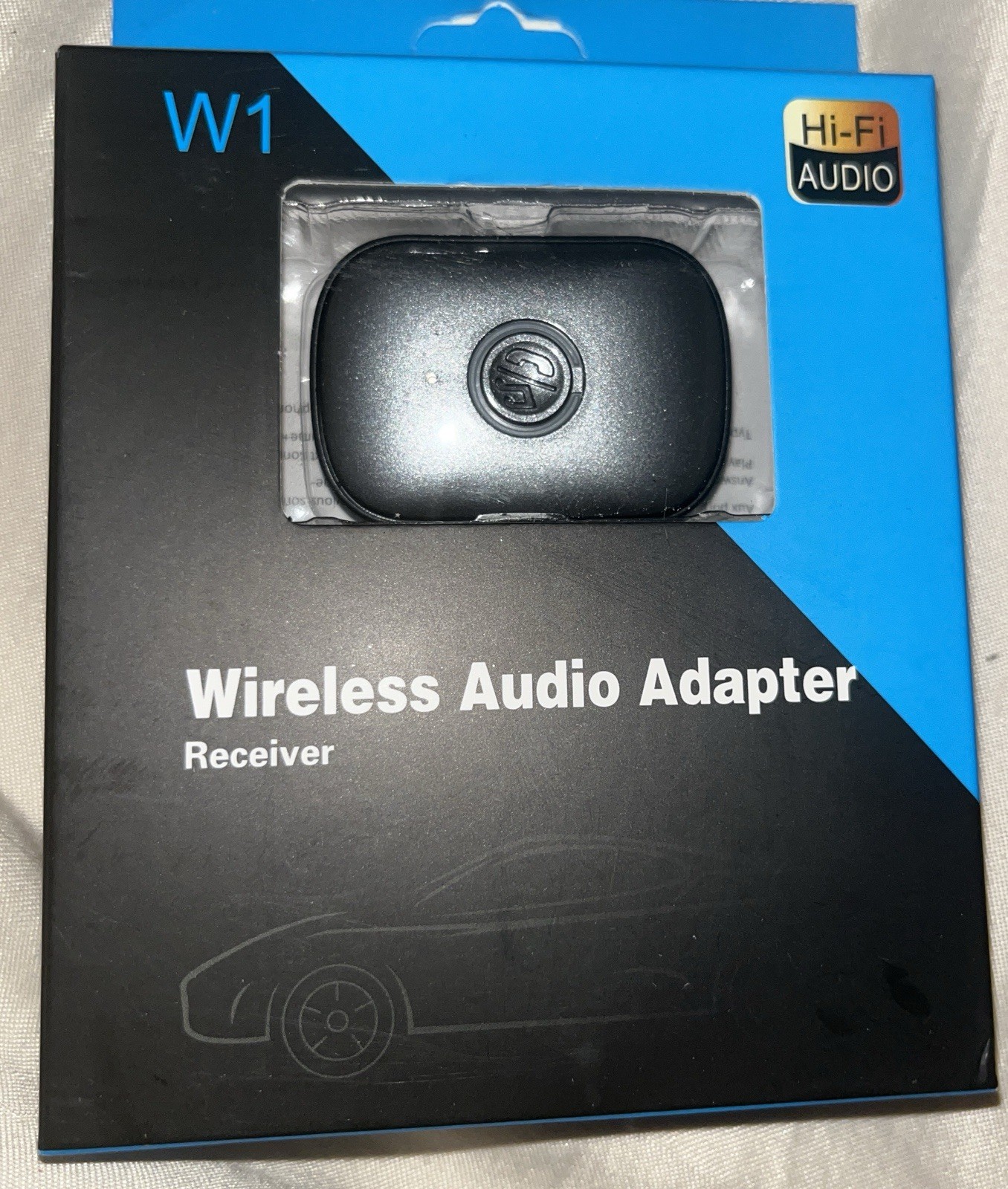 W1 Bluetooth 5.3 Audio Receiver Car AUX Adapter Hands Free Mic USB-C Hi-Fi