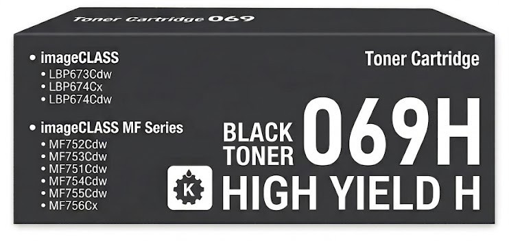 Black Toner Cartridge 069H Compatible For Canon 069 LBP674Cdw MF756Cx MF753Cdw