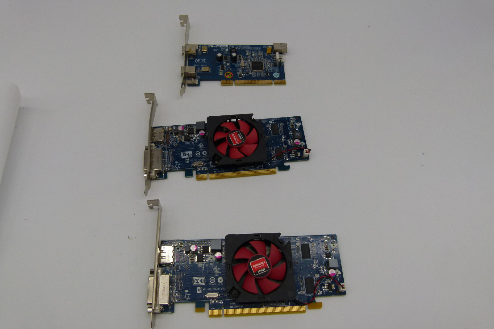 Lot of 3 pcs - PCI Host Card FW-PCI3201 & AMD C264 ATI-102-C26405(B)