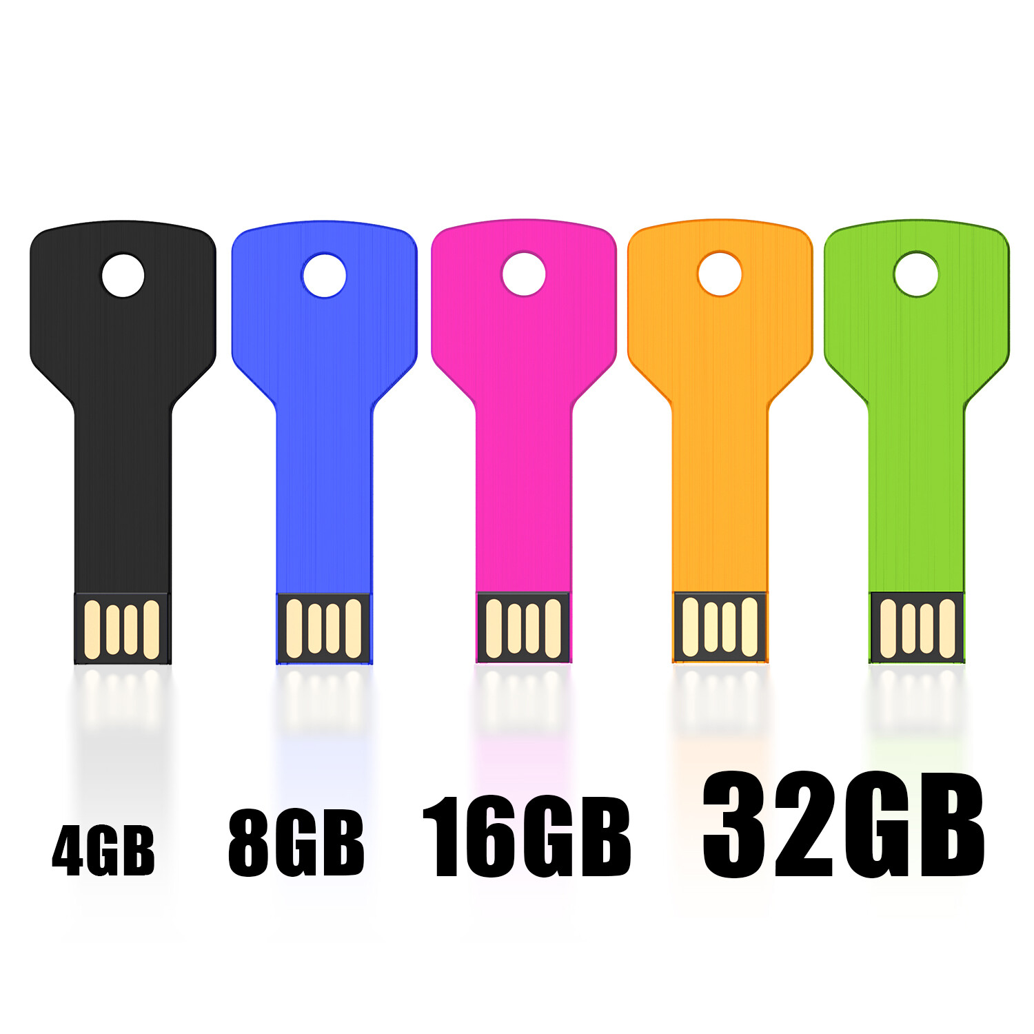 4/8/16/32GB USB 2.0 Flash Drive Key Shaped Thumb Stick Pen Drive  for PC Car
