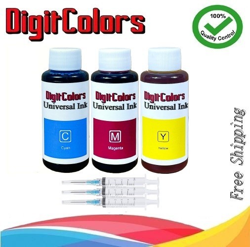 100ml Bottle CMY Refill Ink Kit for HP Epson Lexmark Dell Canon Brother Printers