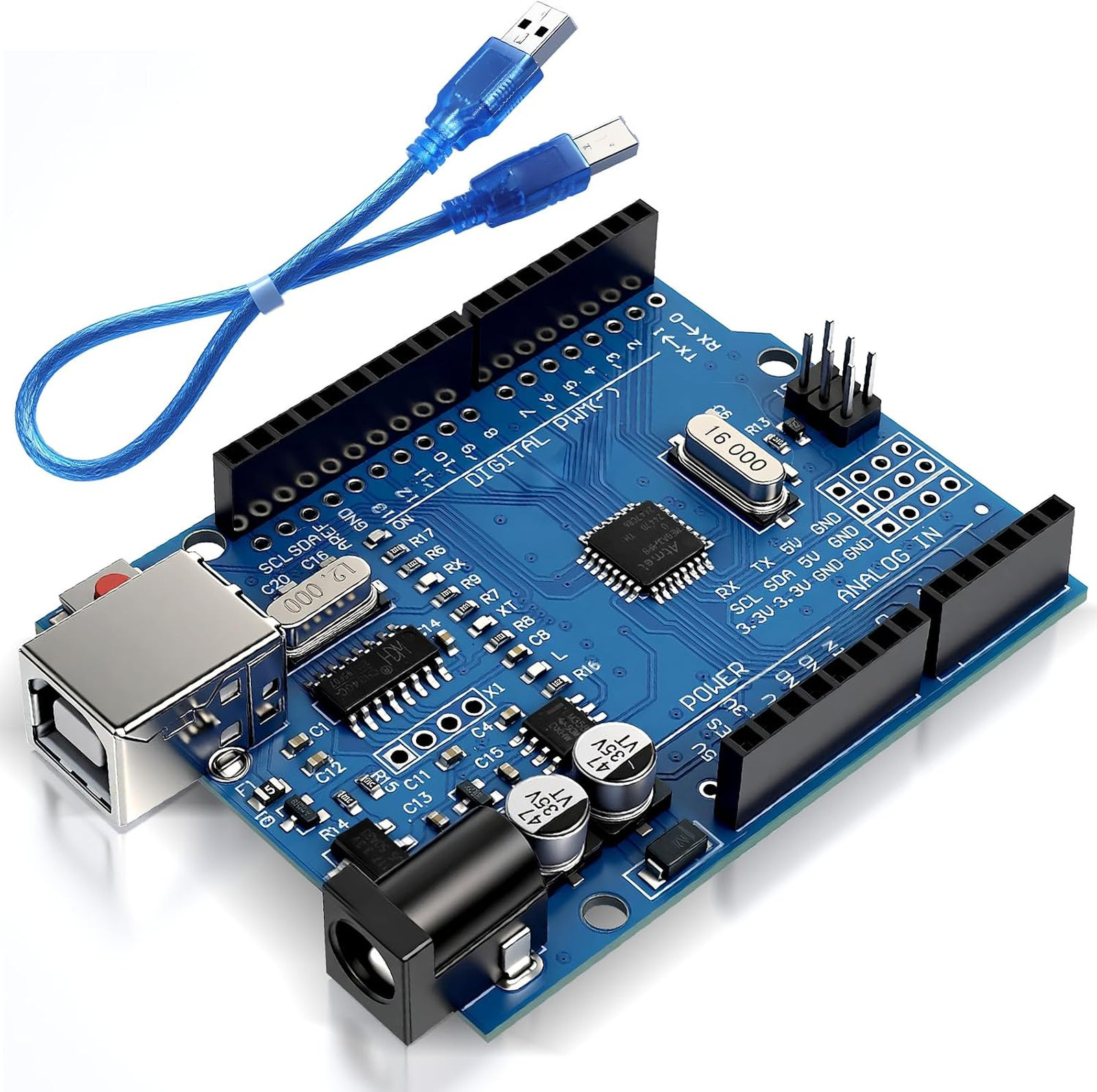 UNO R3 Board ATmega328P with USB Cable(Arduino-Compatible) for Arduino, Input