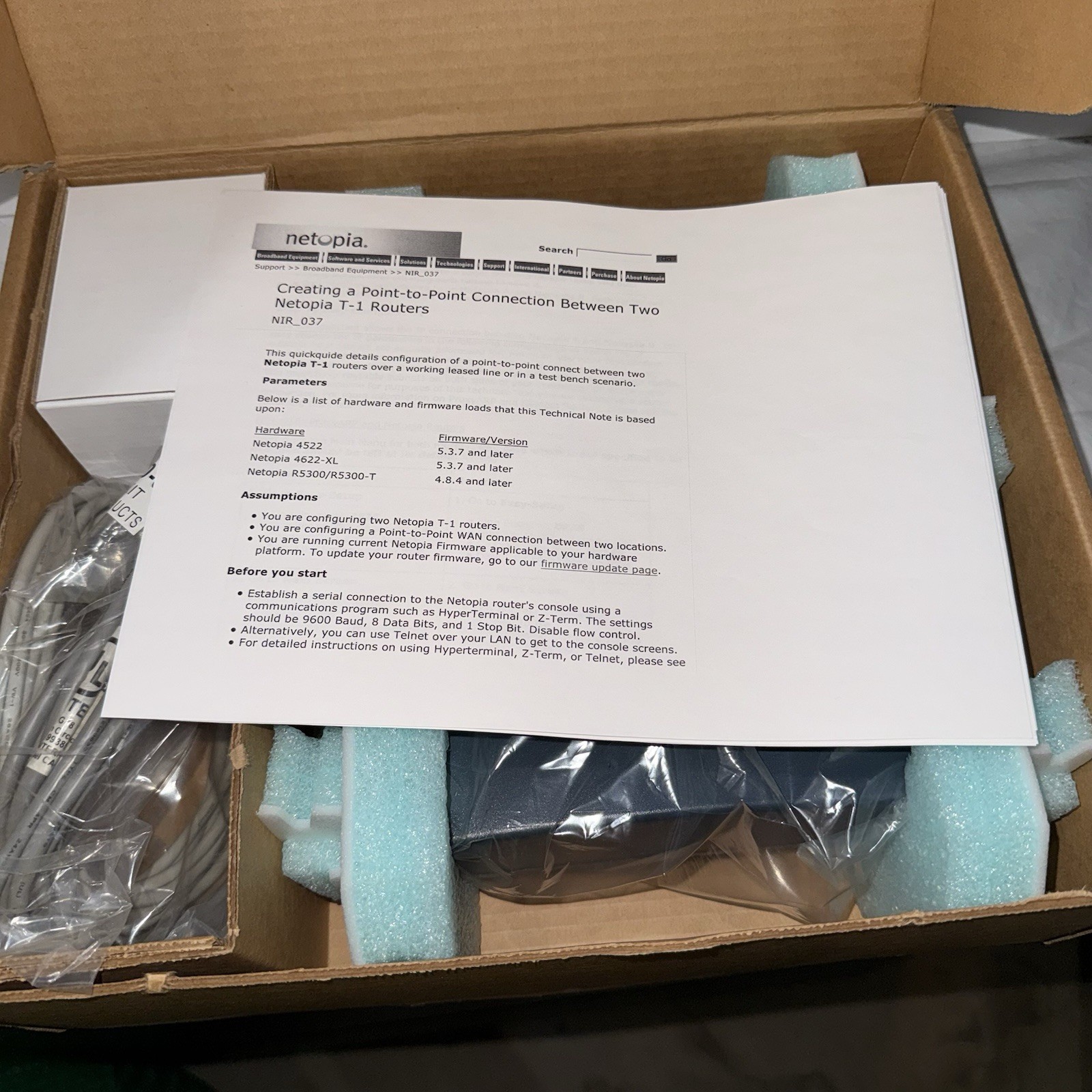 Netopia 4522 T1 Router Firewall VPN NE392 Open Box Complete w/ Cables Manuals