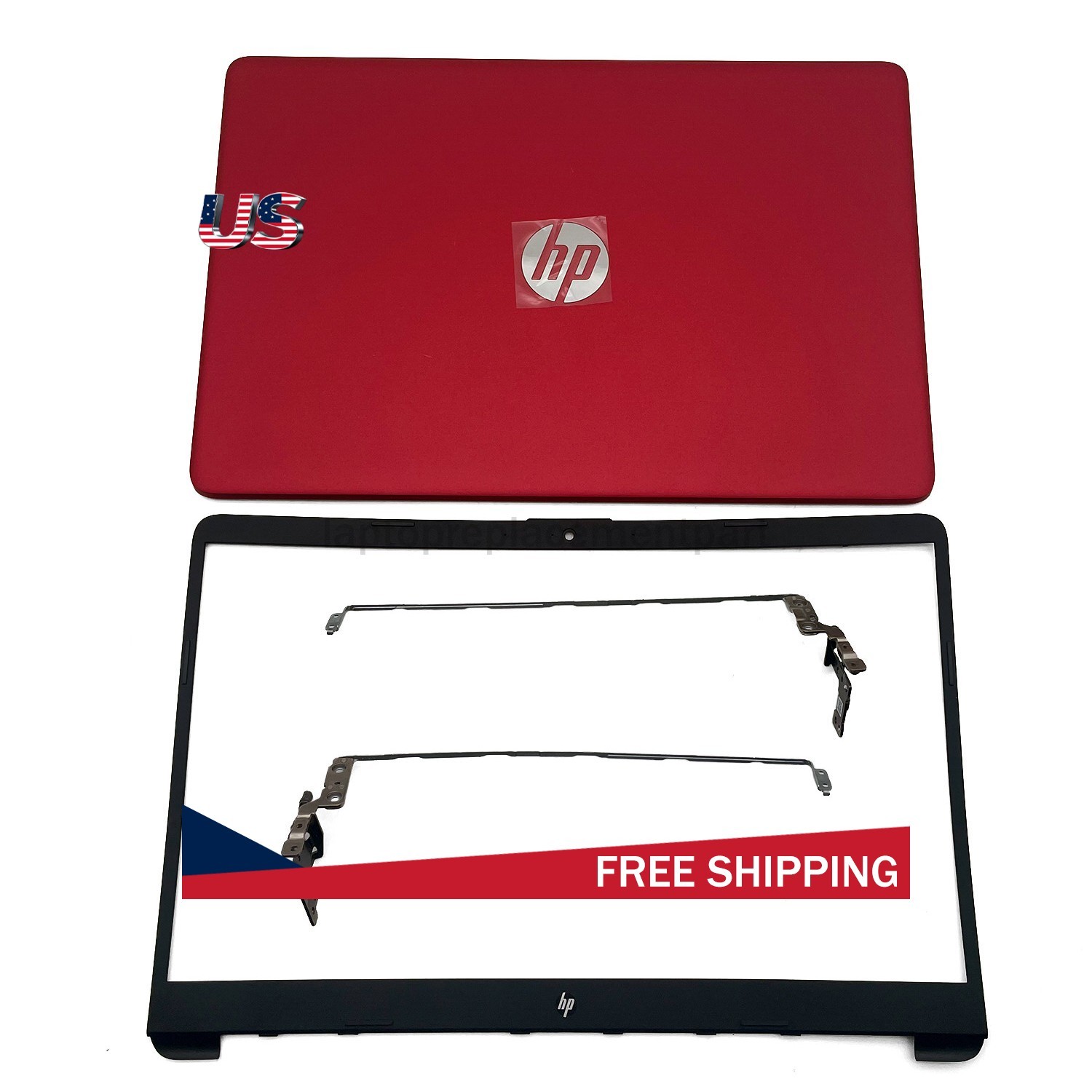 Top Lid Back Cover+Bezel+Hinges For HP 15-dw0081wm 15-dw1081wm 15-dw1083wm 15-DW