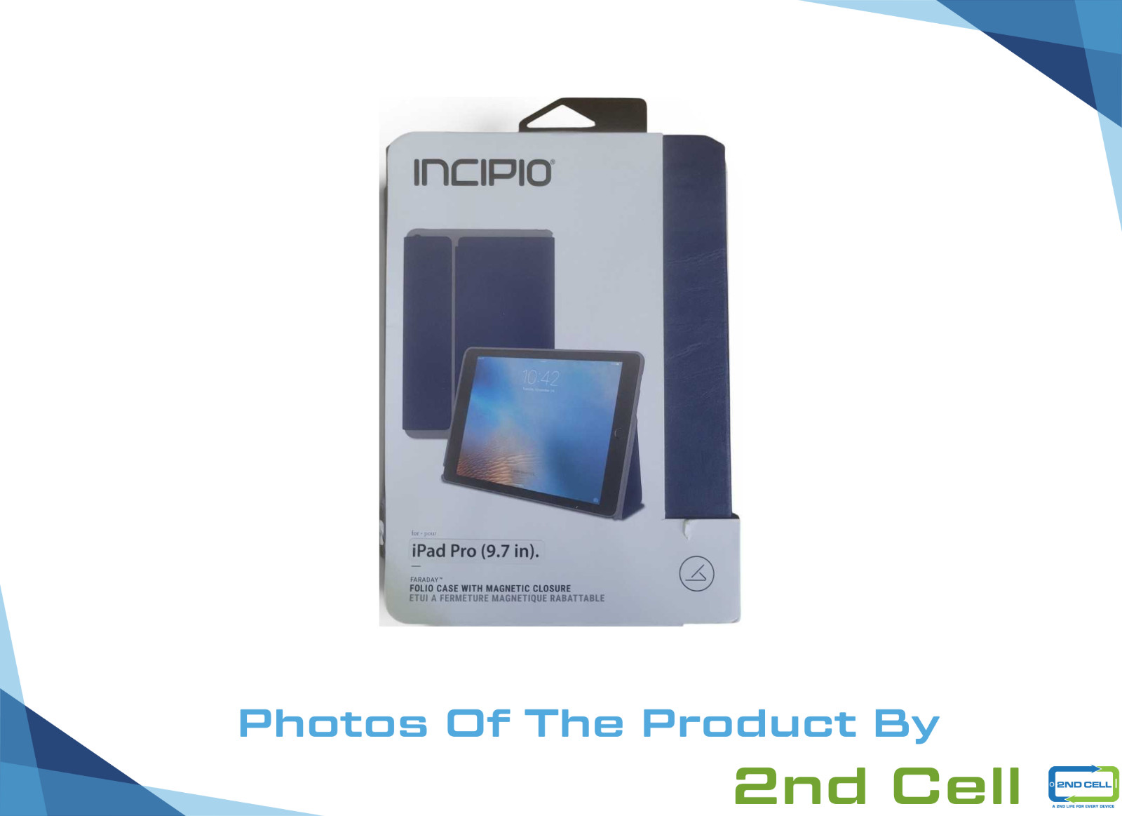Incipio Faraday Magnetic Folio Case for Apple iPad Pro 9.7" - Navy Blue