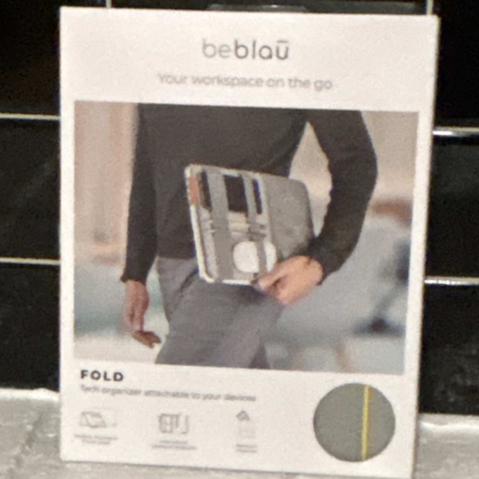 beblau FOLD Tech Organizer Gray Portable Attachable Fits MacBook Surface iPad