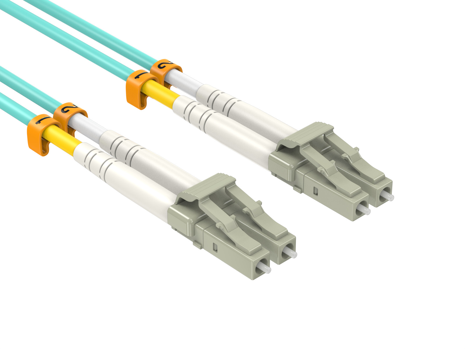1m OM3 LC to LC UPC Duplex Corning Fiber Optic Cable Multimode 50/125 LSZH/OF...