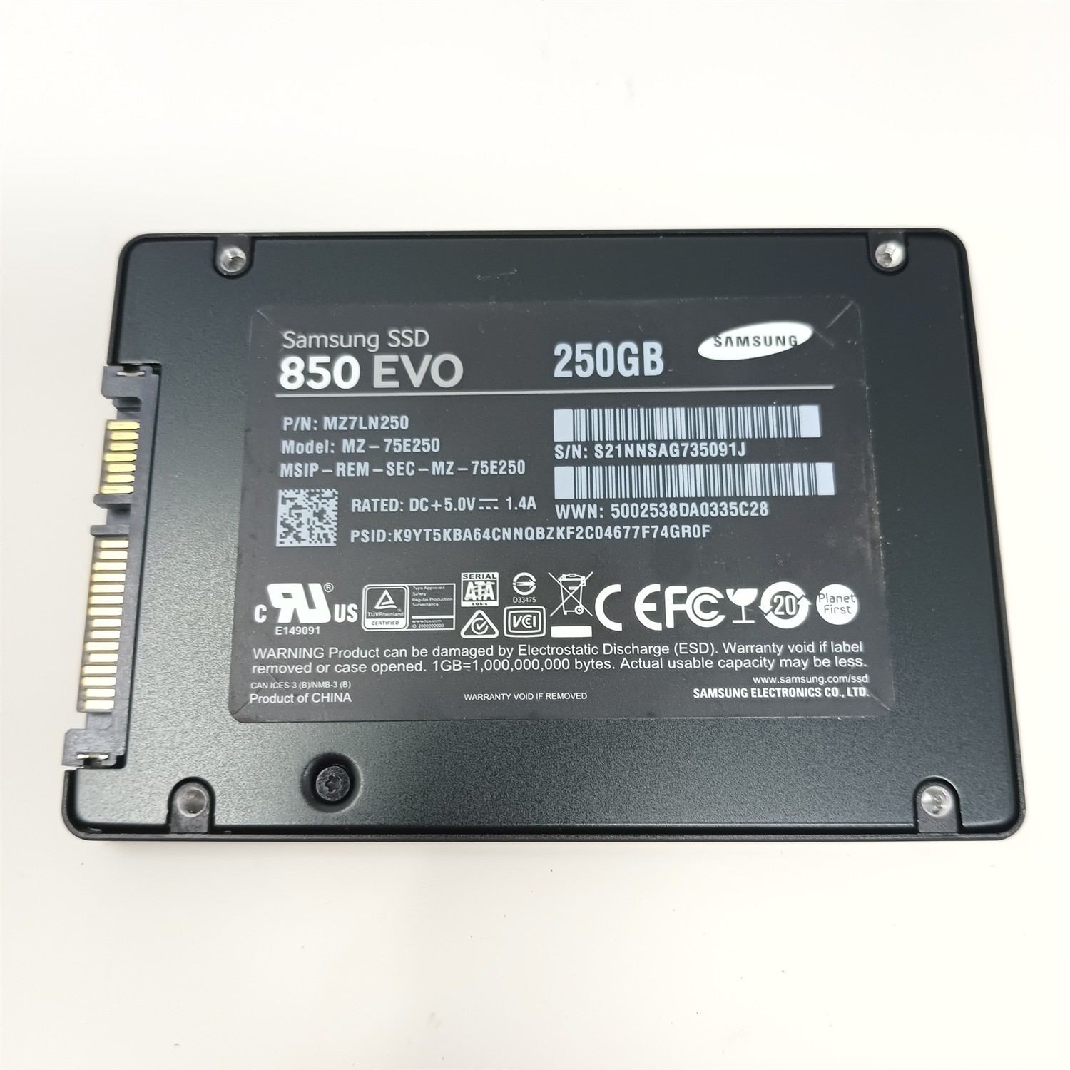 Samsung 850 EVO 250GB 2.5" SATA III SSD - Tested