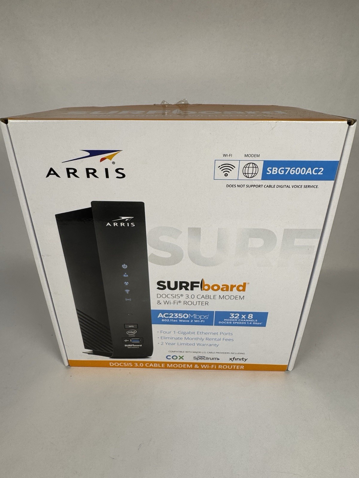 ARRIS SURFboard SBG7600AC2 DOCSIS 3.0 Cable Modem/ WiFi Router,  AC2350 NOB