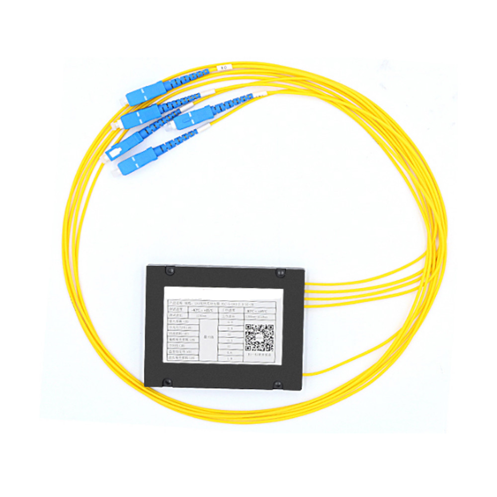 SC/UPC 1 to 4 Fiber Optic PLC Splitter Module Singlemode SM Fiber pigtails