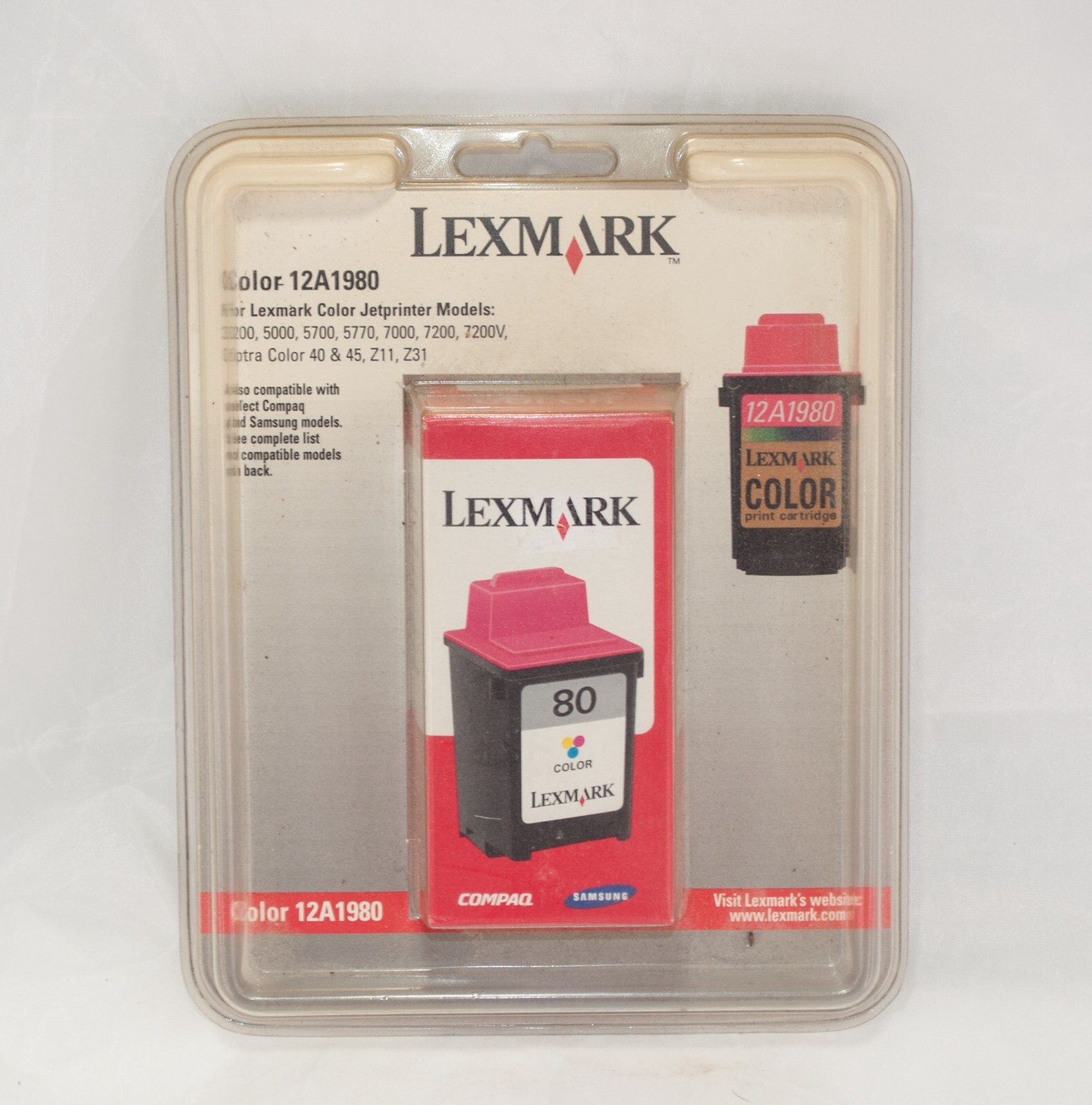 Lexmark 12A1980 High Resolution Color Standard Print Cartridge New in Package