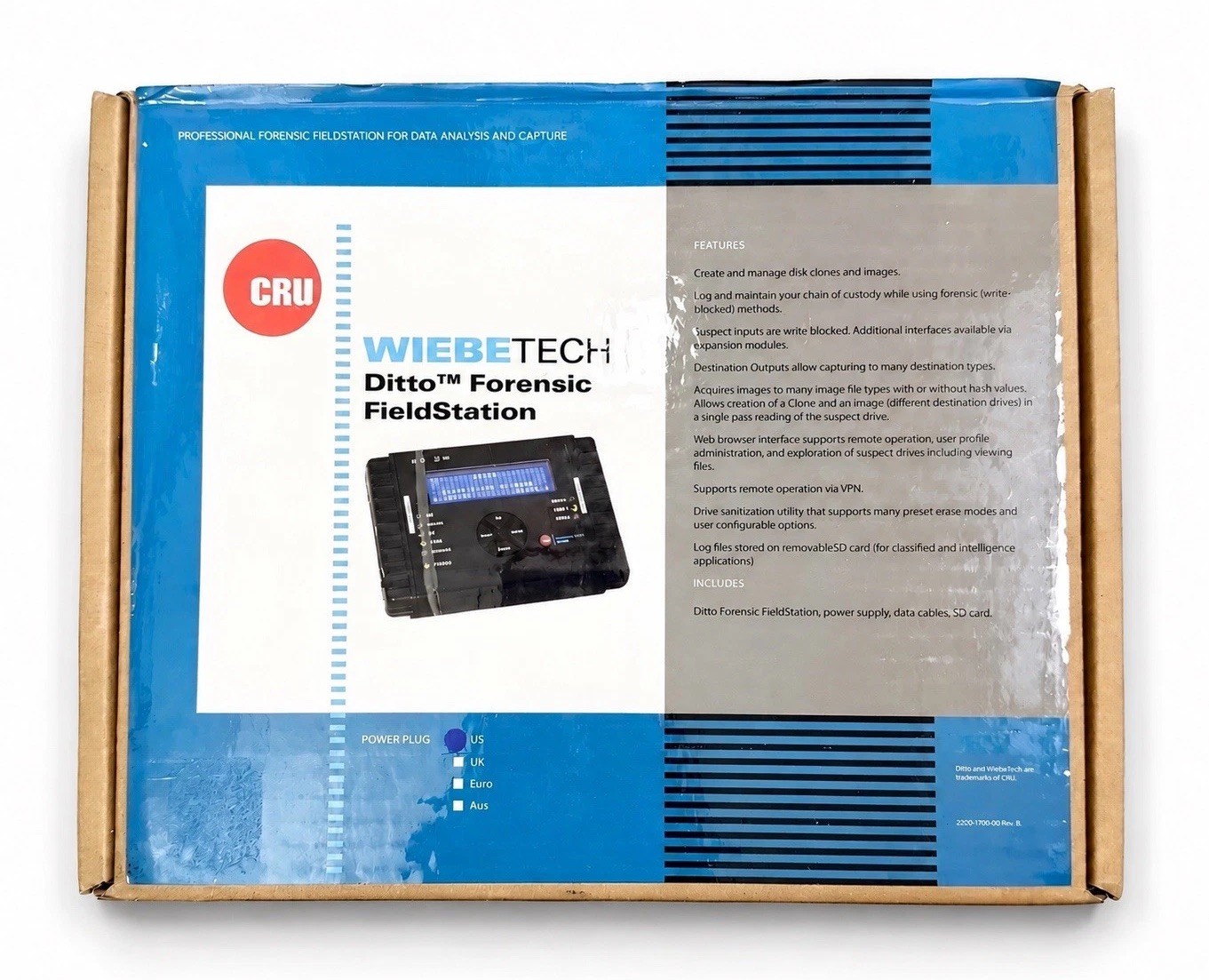 CRU WiebeTech Ditto Forensic FieldStation Write Blocker Disk Imager Duplicator