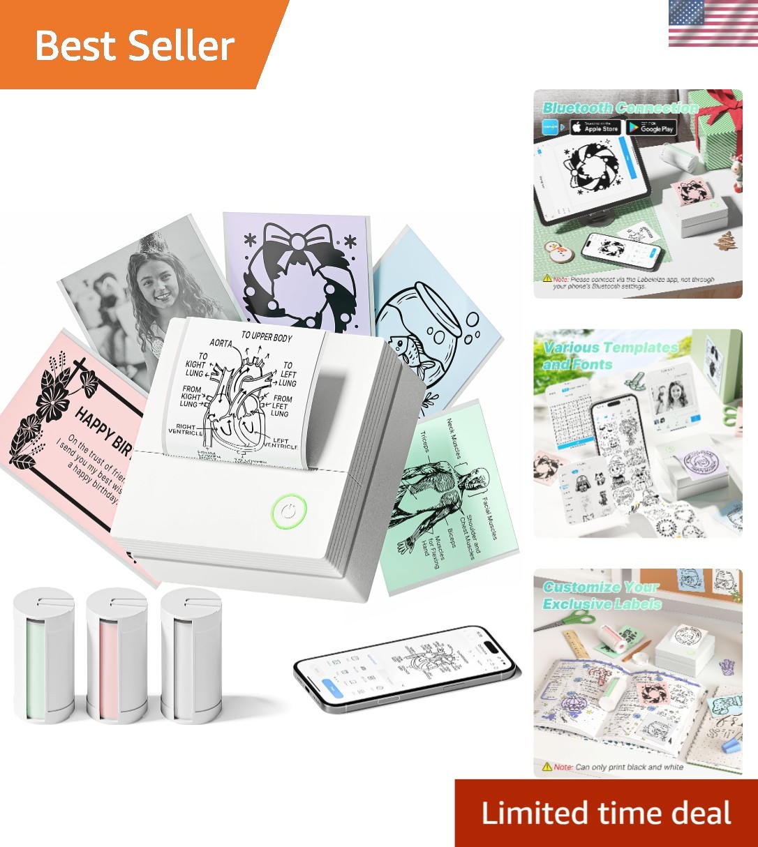 High-Quality PM290 Thermal Sticker Maker: Perfect for School & Home Projects